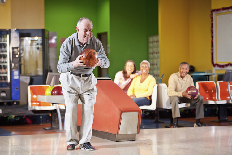 Senior Man Bowling