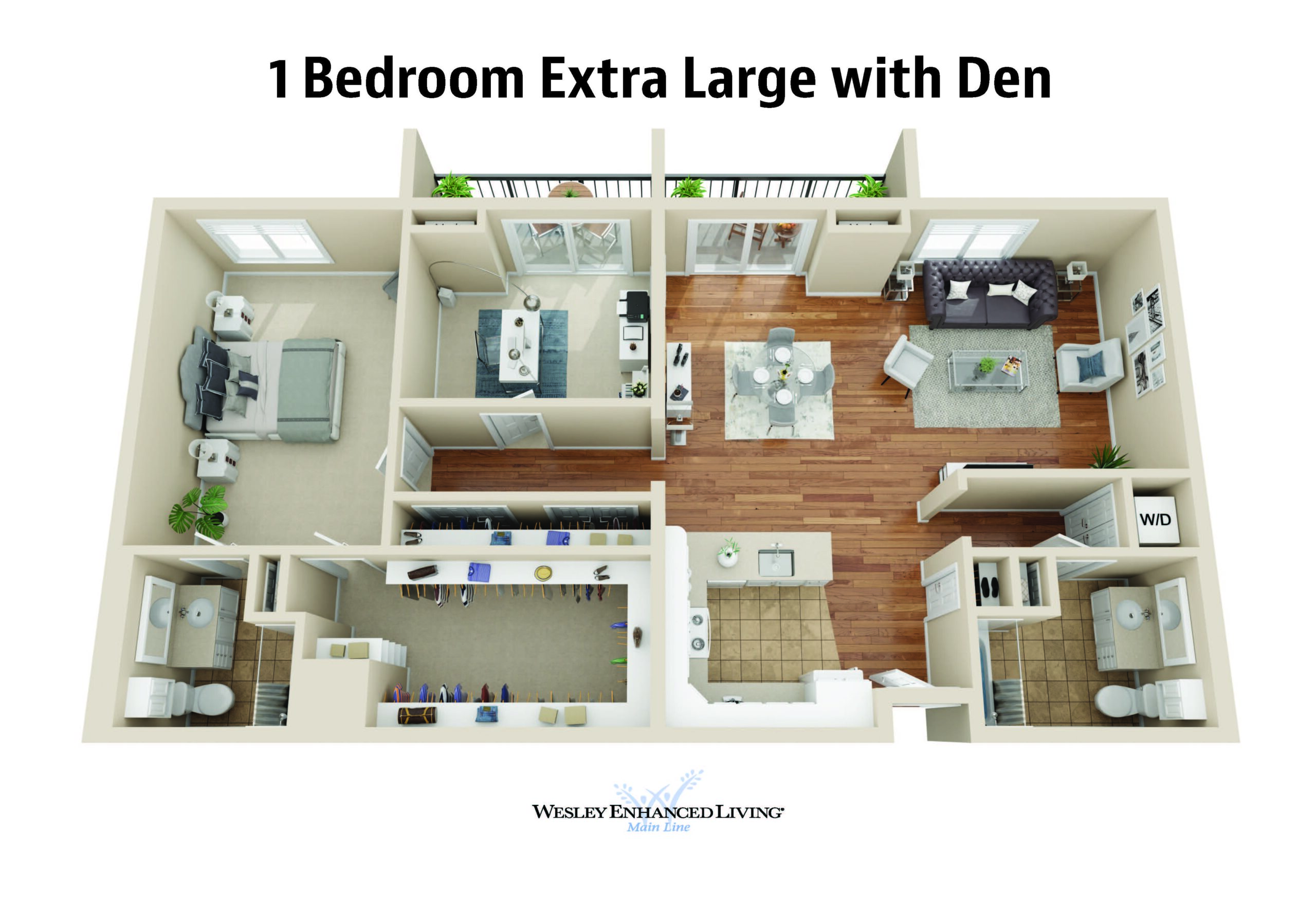 Main Line 1Bd XL With Den